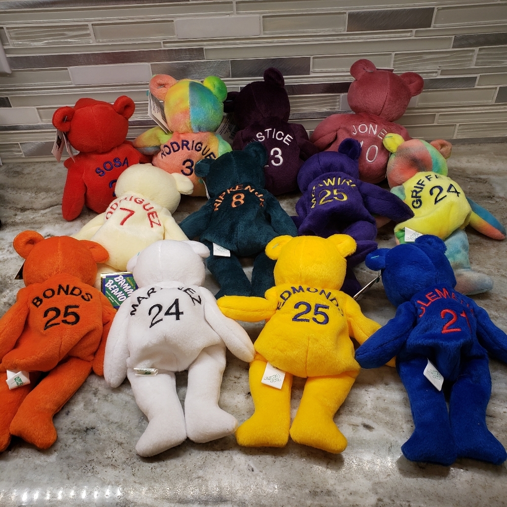 COMPLETE Set of 12 Bamm Beano's Bears 1998 with tags by Salvino